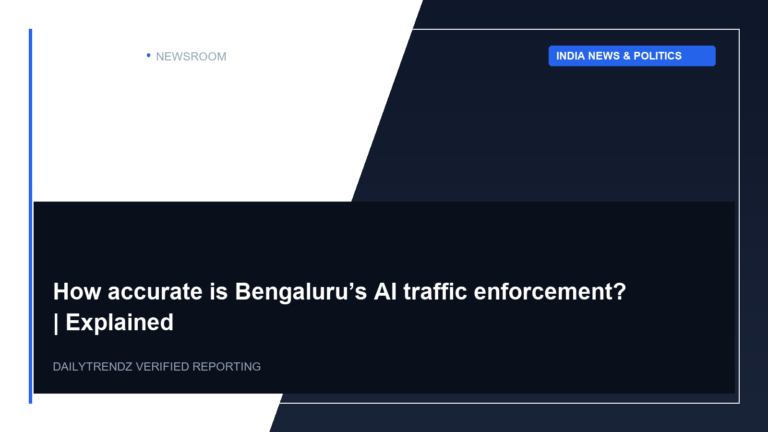 Editorial visual representation of How accurate is Bengaluru’s AI traffic enforcement? | Explained within the context of India News & Politics.