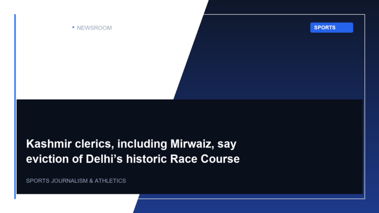 Editorial visual representation of Kashmir clerics, including Mirwaiz, say eviction of Delhi’s historic Race Course mosque ‘deeply disturbing’ within the context of Sports.